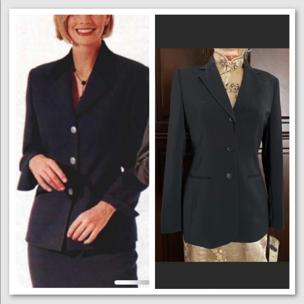 NEW Kasper Black Blazer Size 4 Office Work Career